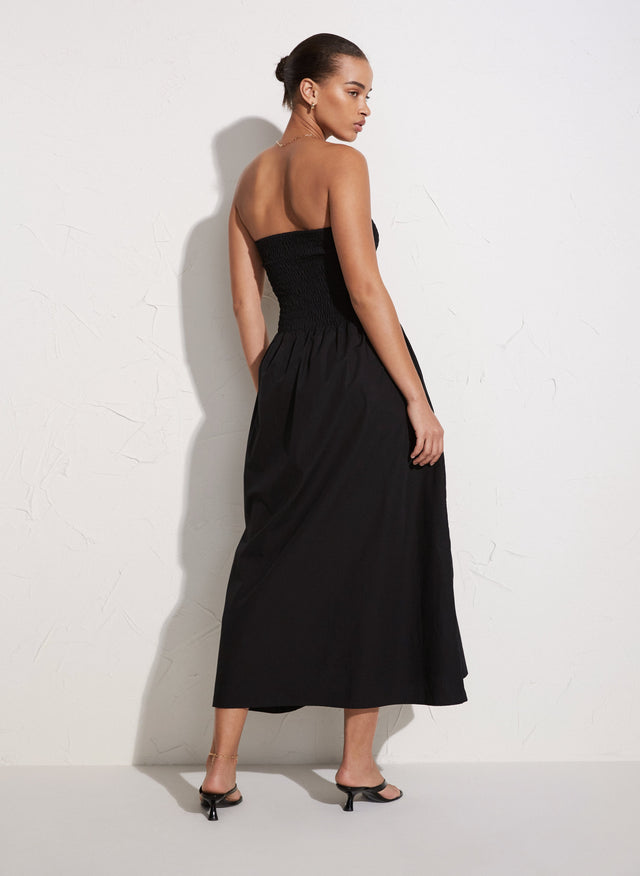 Madella Midi Dress Plain Black - Final Sale