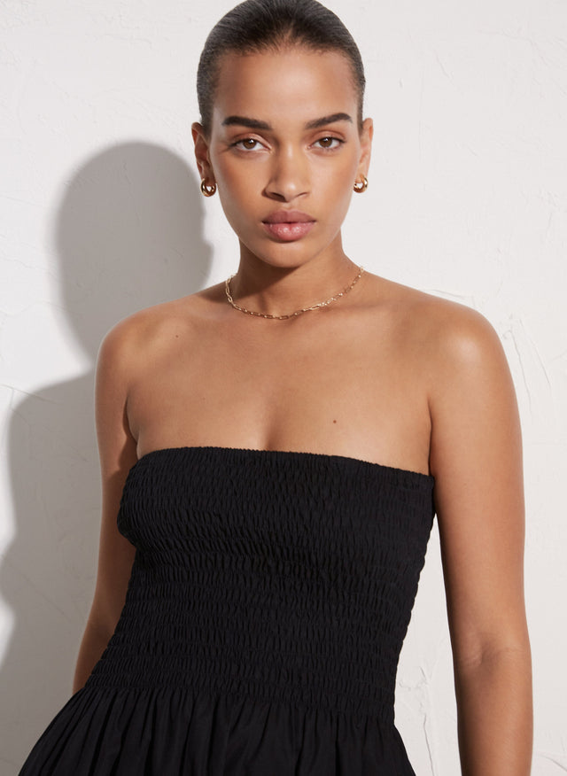 Madella Midi Dress Plain Black - Final Sale