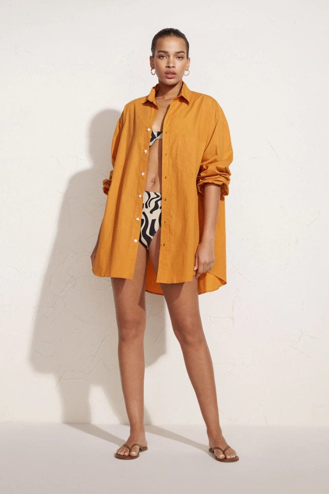 Pontia Shirt Dress Plain Orange - Final Sale