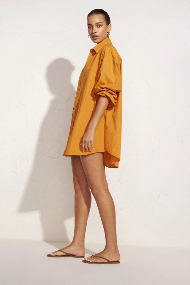 Pontia Shirt Dress Plain Orange - Final Sale