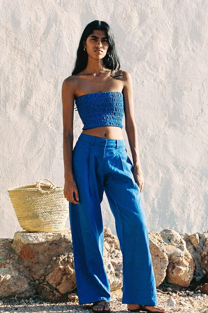 The Willow Wide Leg Pant / Blue – Plantdays