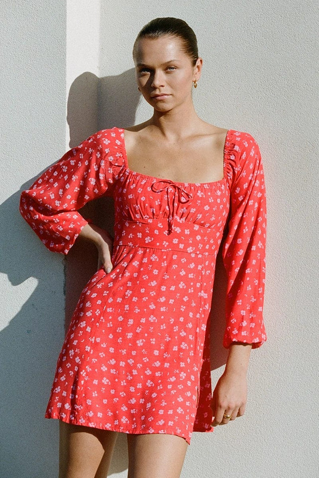 Ballari Mini Dress Sunset Floral Print - Final Sale