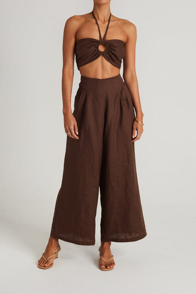 Malta Pants Plain Chocolate - Final Sale
