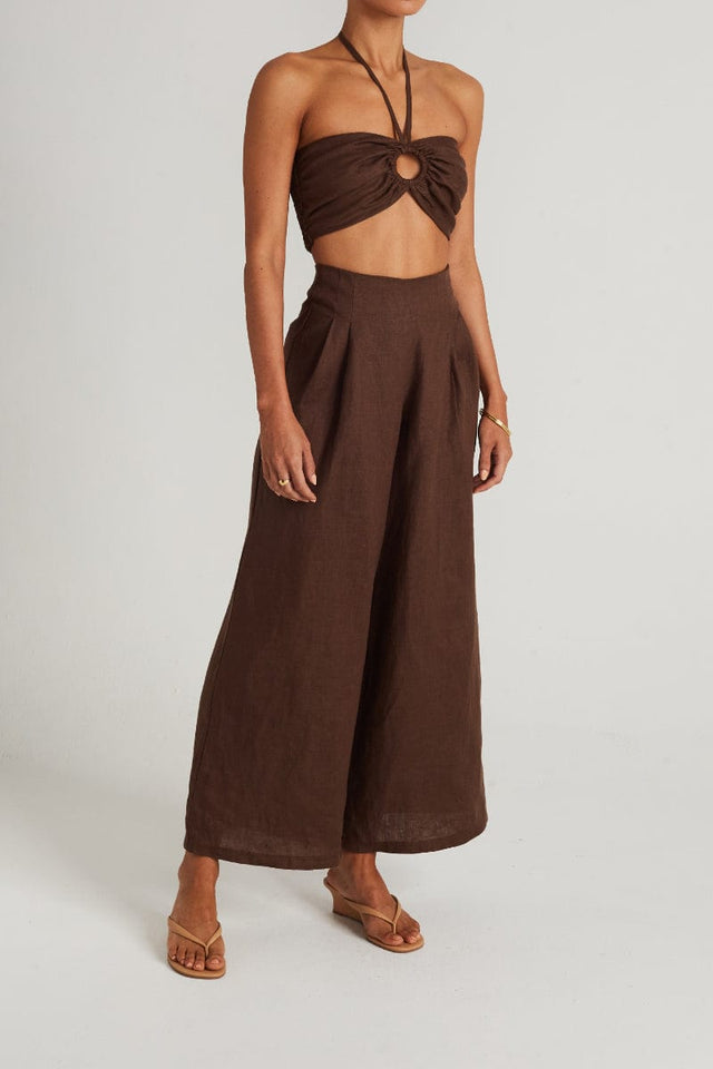 Malta Pants Plain Chocolate - Final Sale