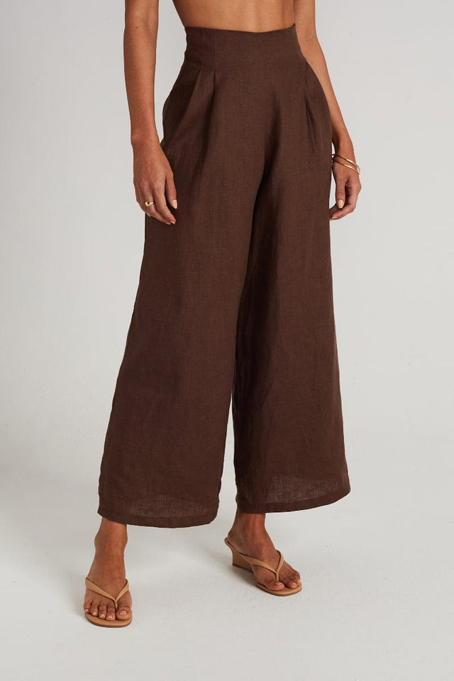 Malta Pants Plain Chocolate - Final Sale