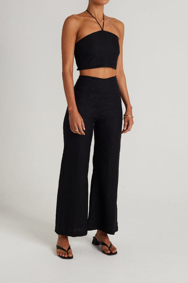 Ottavio Pants Plain Black - Final Sale