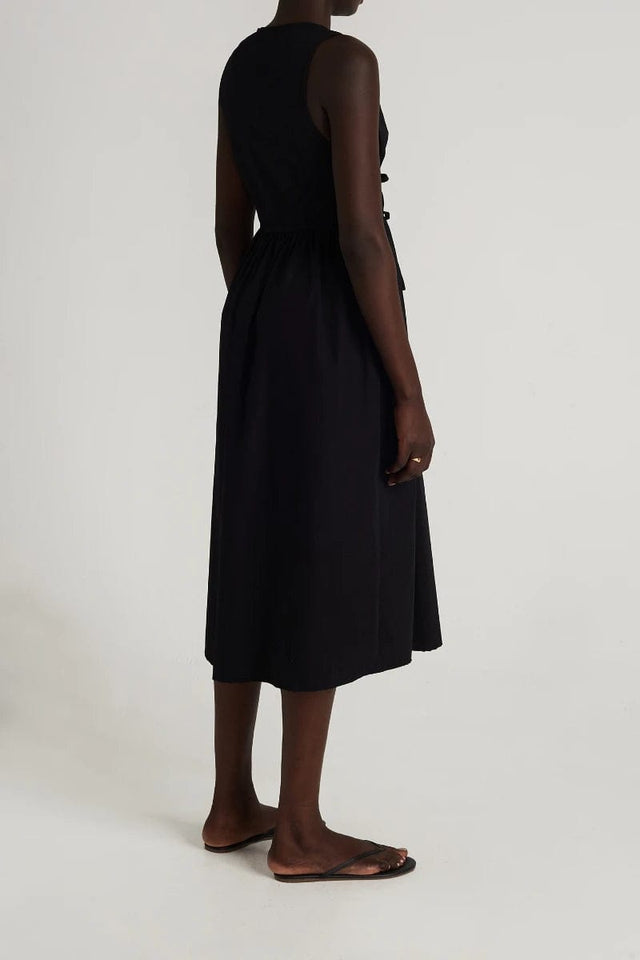 Andressa Midi Dress Plain Black - Final Sale