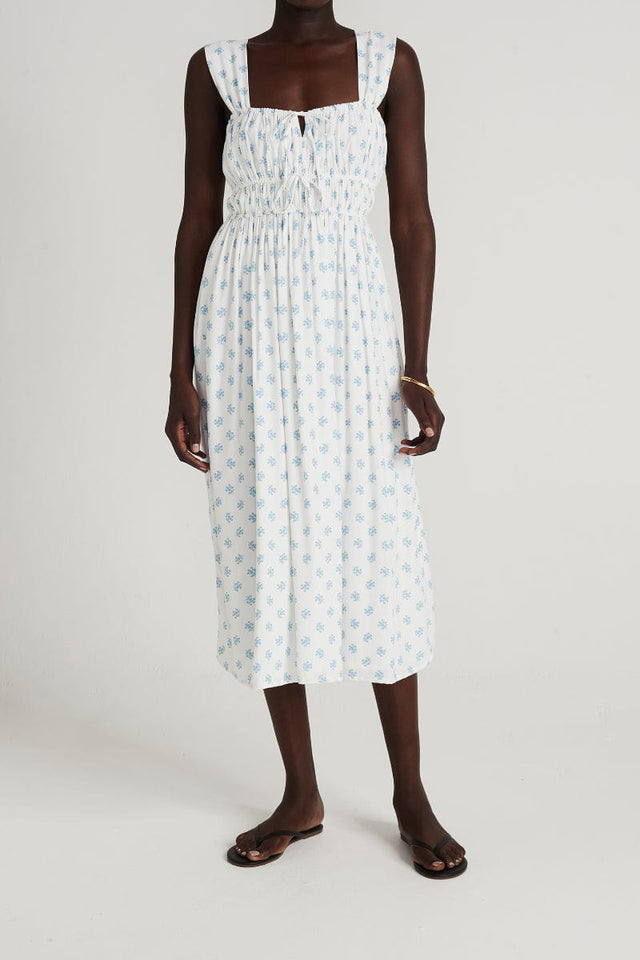 Ramonet Midi Dress Cairo Floral Print Blue - Final Sale
