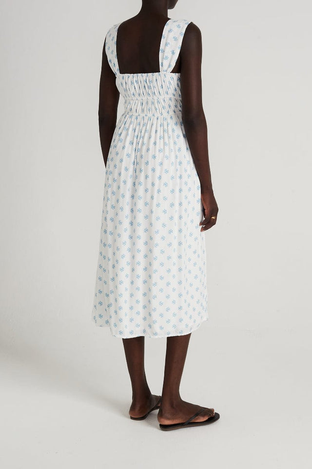 Ramonet Midi Dress Cairo Floral Print Blue - Final Sale