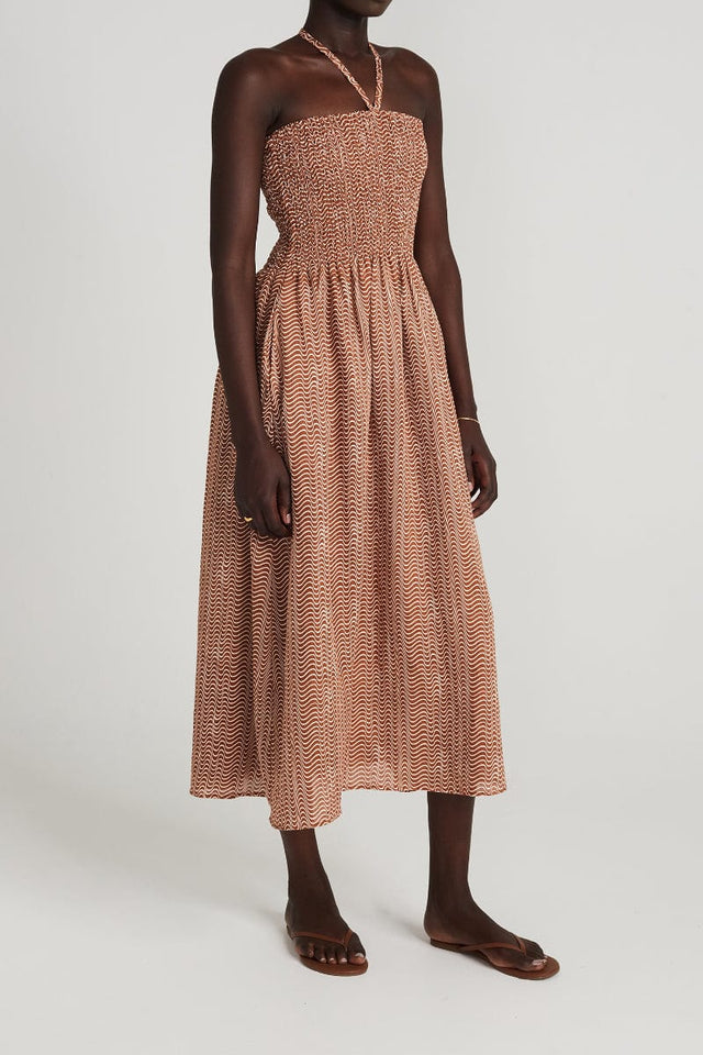Alyvia Maxi Dress Vadella Print Cocoa - Final Sale