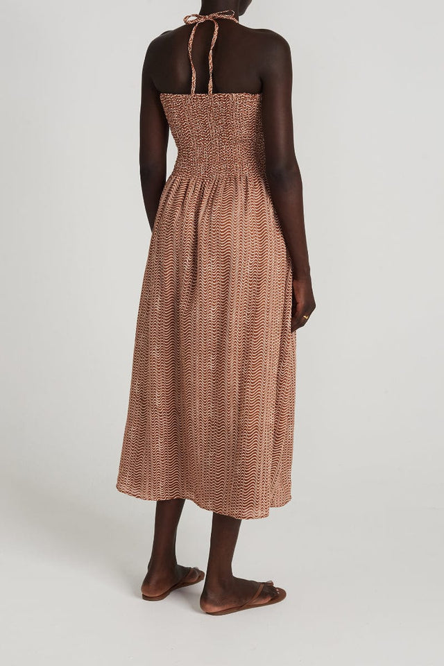 Alyvia Maxi Dress Vadella Print Cocoa - Final Sale