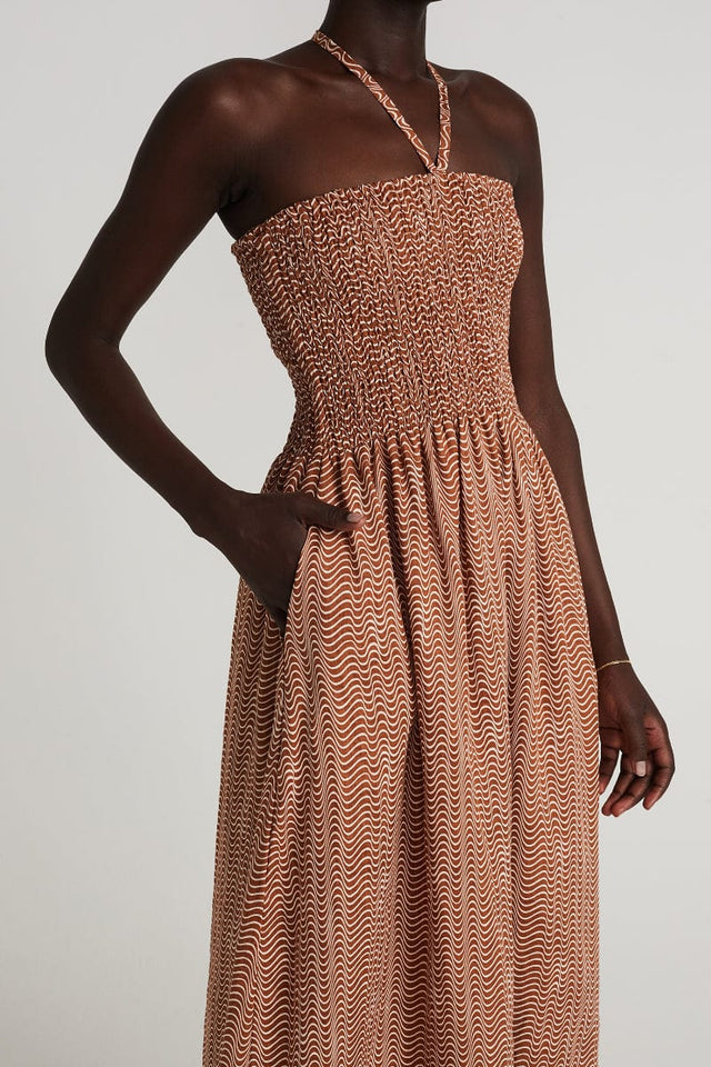 Alyvia Maxi Dress Vadella Print Cocoa - Final Sale