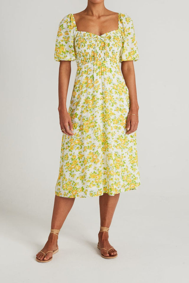 Velika Midi Dress Morello Floral Print - Final Sale