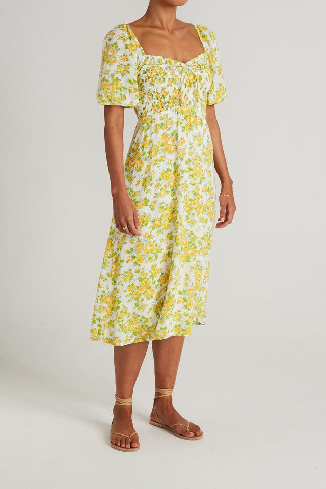 Velika Midi Dress Morello Floral Print - Final Sale