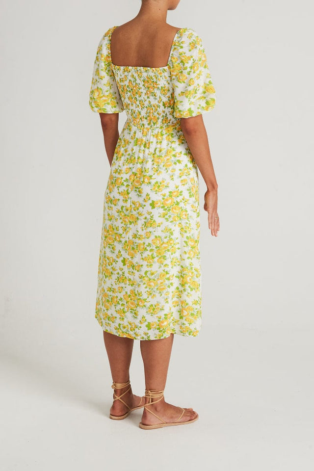 Velika Midi Dress Morello Floral Print - Final Sale