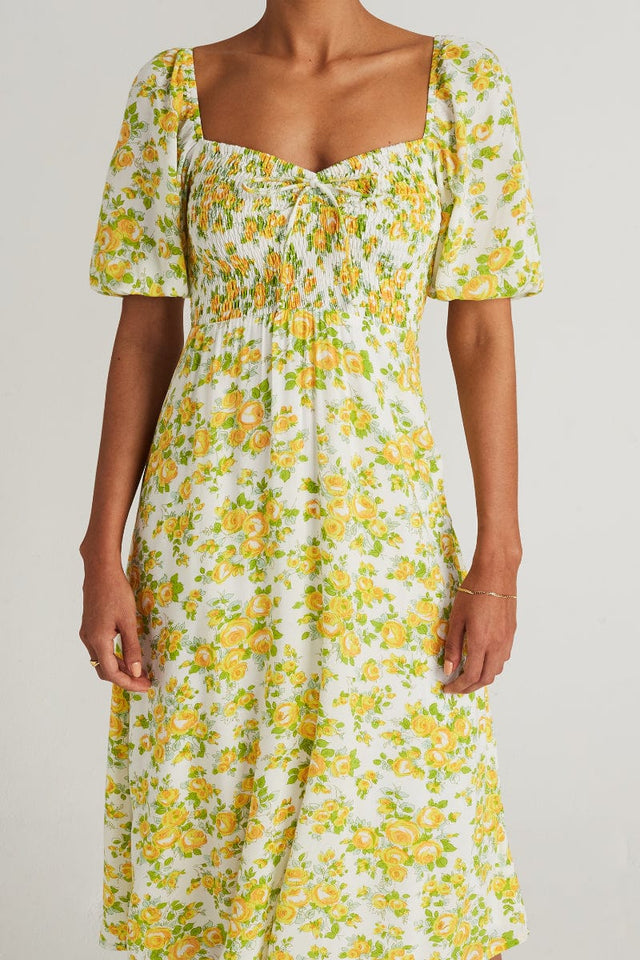 Velika Midi Dress Morello Floral Print - Final Sale