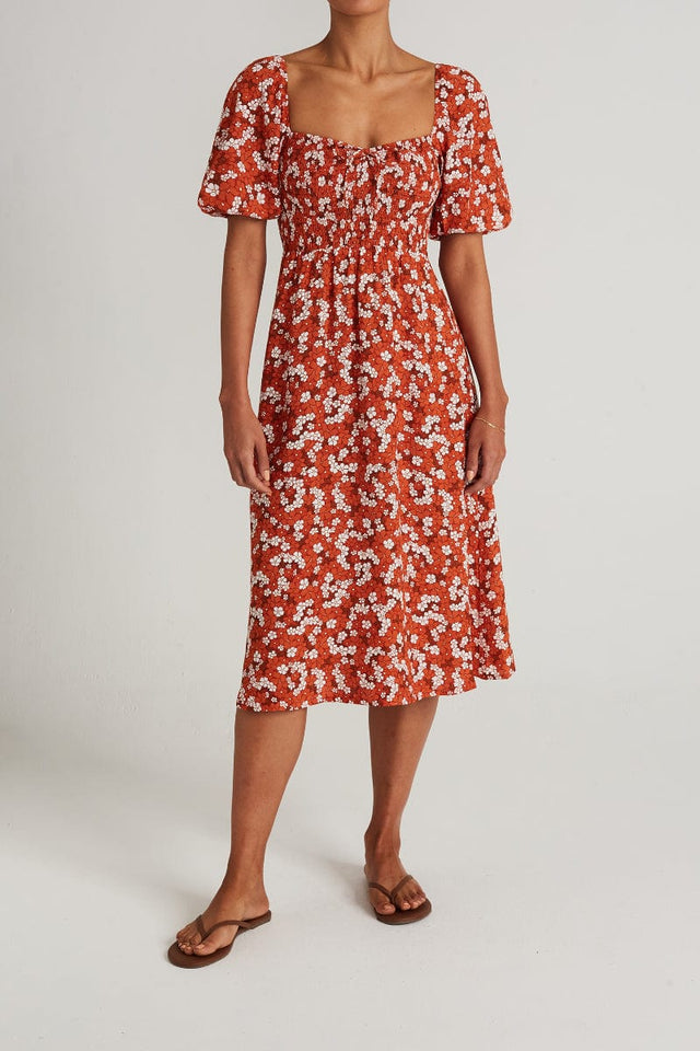 Velika Midi Dress Valencia Floral Print - Final Sale
