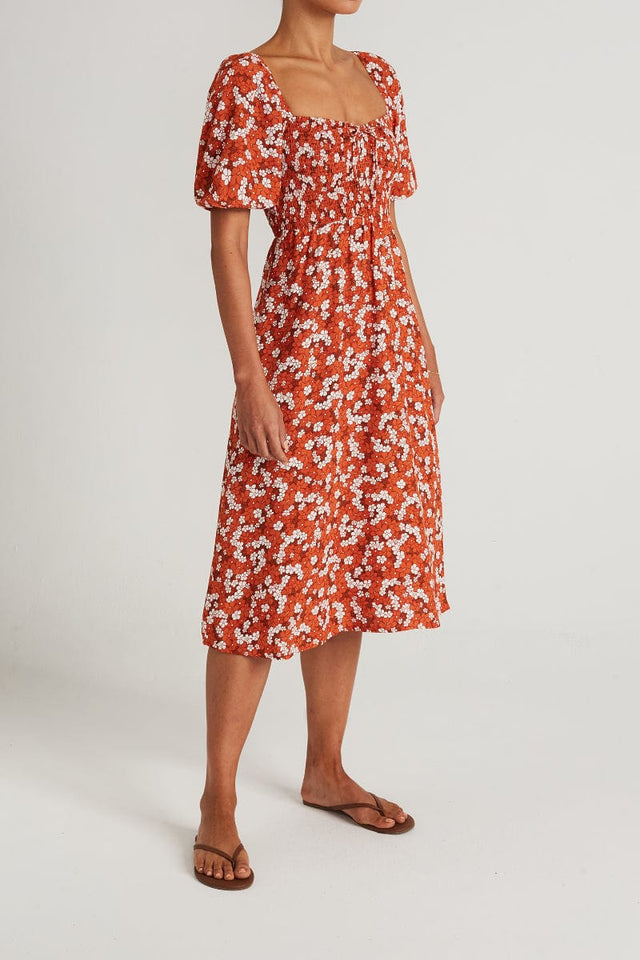 Velika Midi Dress Valencia Floral Print - Final Sale