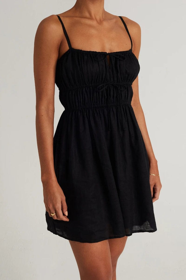 Shivka Mini Dress Plain Black - Final Sale