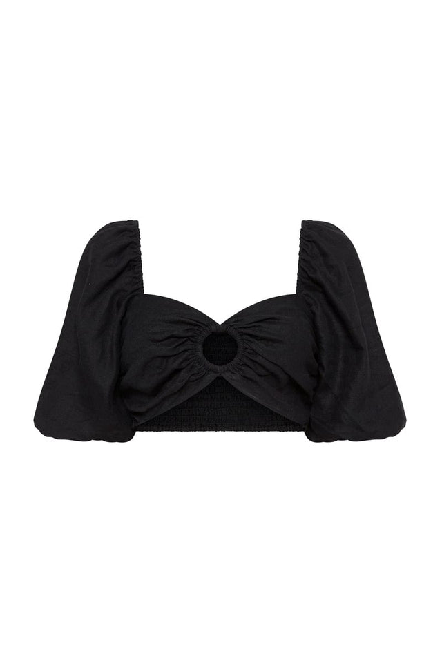 La Marches Top Plain Black - Final Sale
