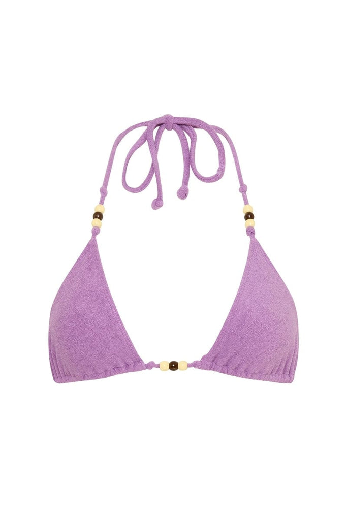 San Marco Bikini Top Grape Towelling - Faithfull the Brand