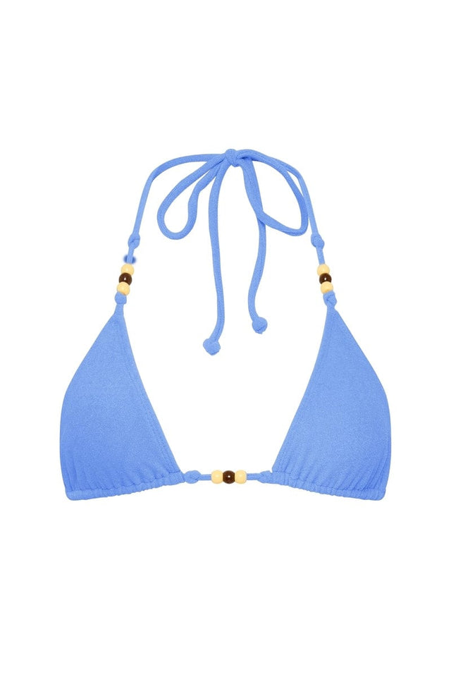 San Marco Bikini Top Sicilian Blue Towelling - Final Sale