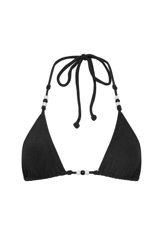 San Marco Bikini Top Black Towelling - Final Sale
