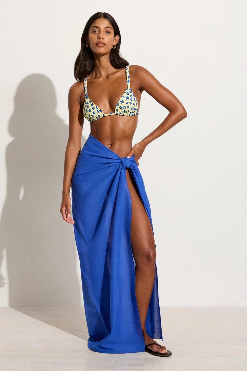 Blue Tie Dye Sarong Wrap Bikini Set – IRHAZ