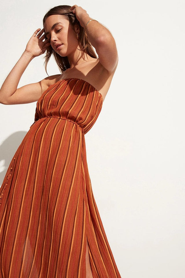 Luannah Midi Dress Aria Stripe Print - Final Sale