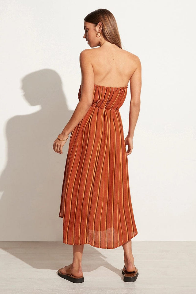 Luannah Midi Dress Aria Stripe Print - Final Sale