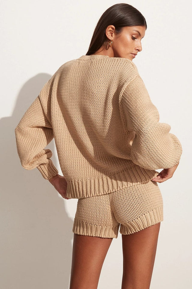 Myles Knit Shorts Cream - Final Sale