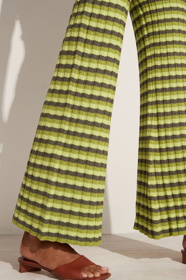Damira Knit Pants Green Stripes (Exclusive) - Final Sale