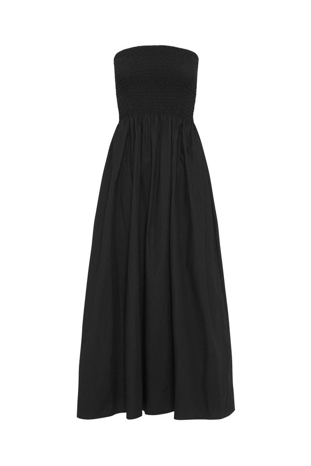 Madella Midi Dress Plain Black - Final Sale