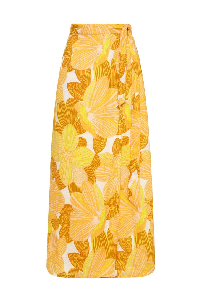 Casitas Wrap Skirt La Marieta Floral Print - Faithfull The Brand ...