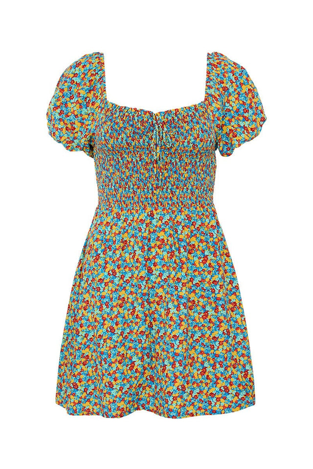 Domenica Mini Dress Mohina Floral Print Blue (Exclusive) - Final Sale