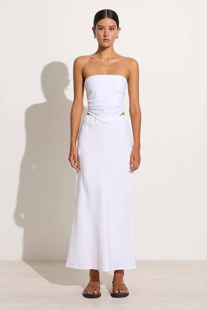 Katala Skirt White - Faithfull the Brand