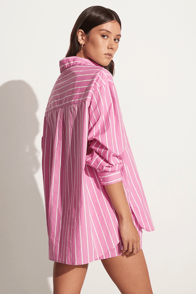 Daija Shirt - Lilac Faithfull – Stripe Adia Brand The Print the Faithfull Brand