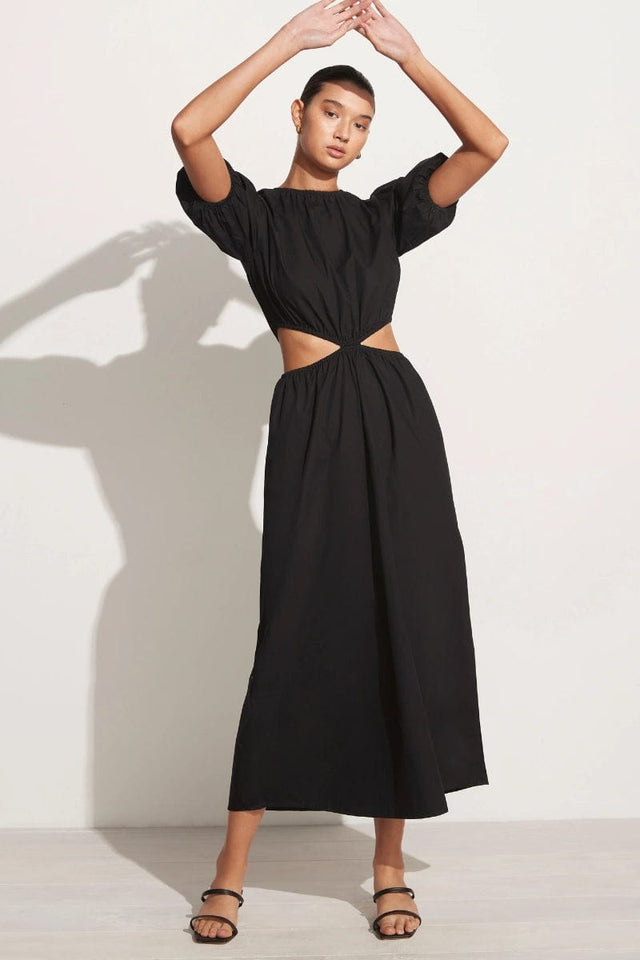 Alessandria Midi Dress Plain Black - Final Sale