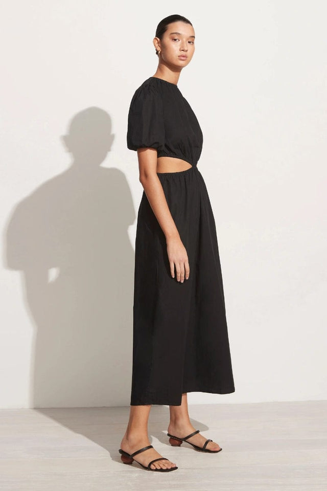 Alessandria Midi Dress Plain Black - Final Sale