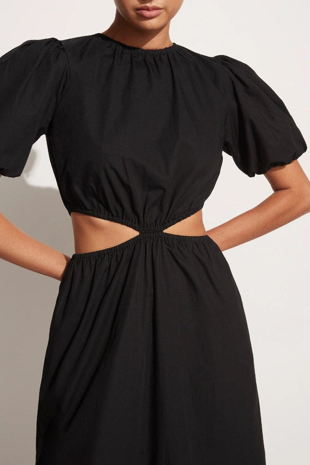Alessandria Midi Dress Plain Black - Final Sale