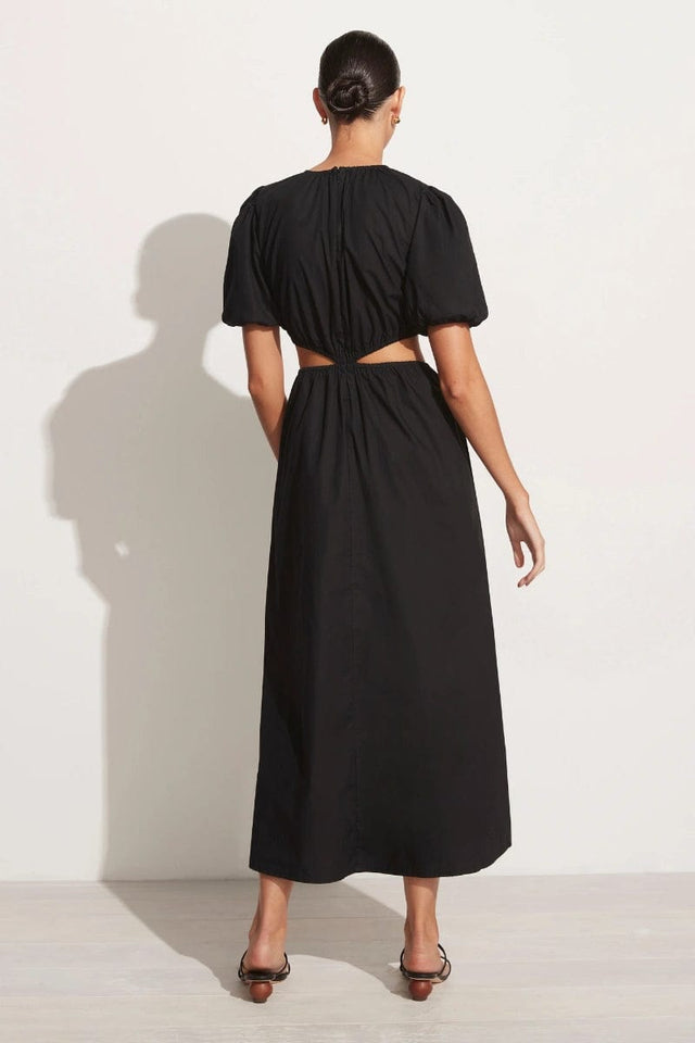 Alessandria Midi Dress Plain Black - Final Sale