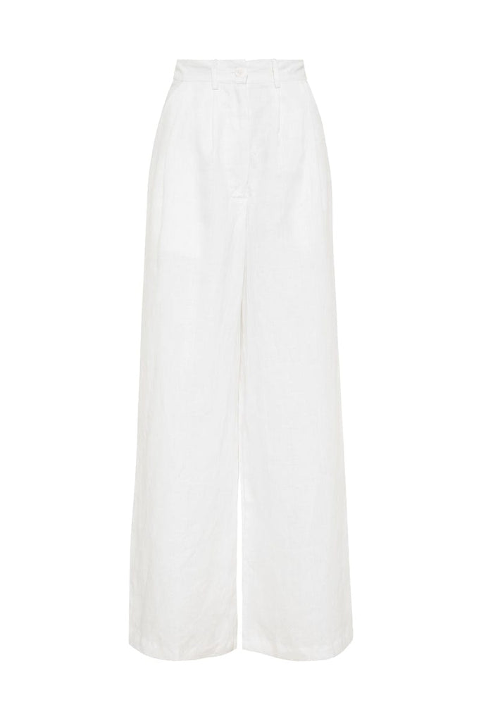 One-coloured palazzo trousers with drawstrings