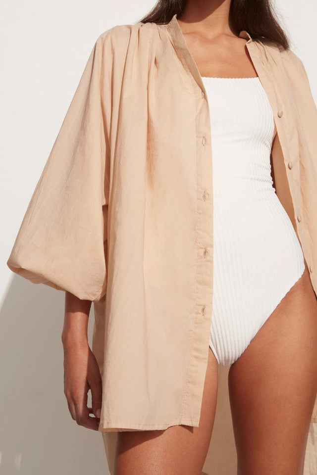 Lucita Smock Dress Plain Sand - Final Sale