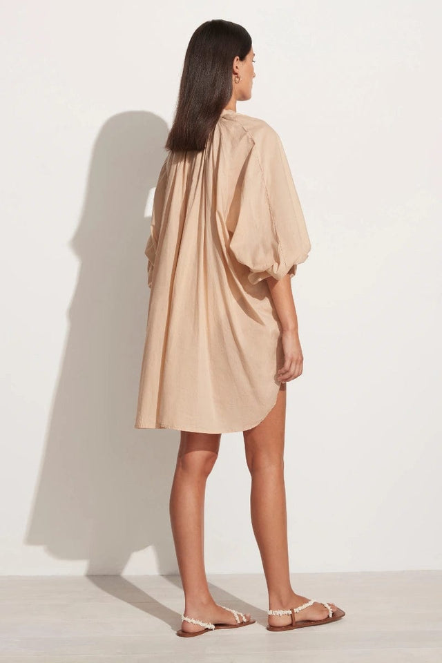 Lucita Smock Dress Plain Sand - Final Sale