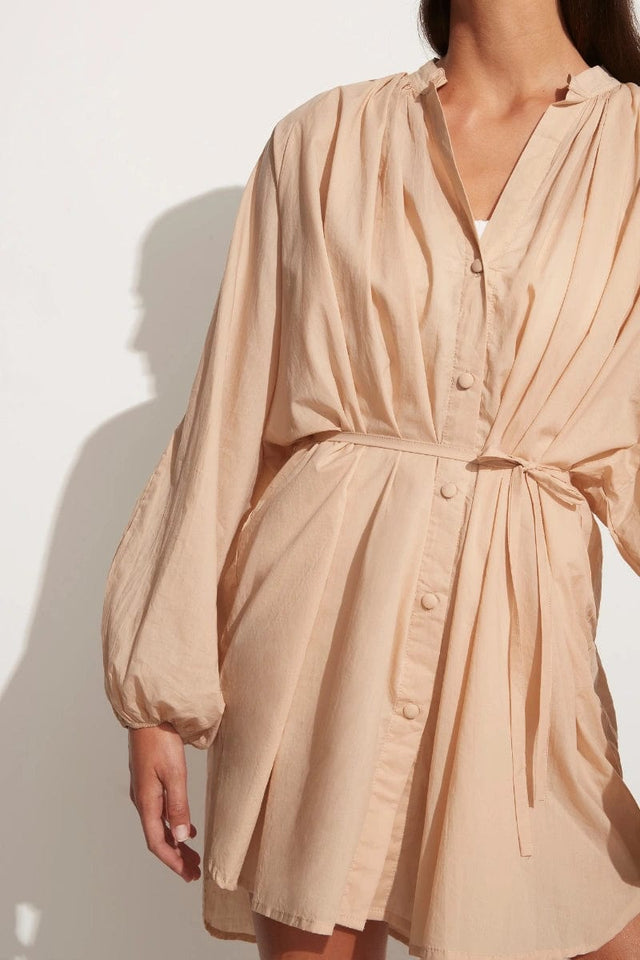 Lucita Smock Dress Plain Sand - Final Sale