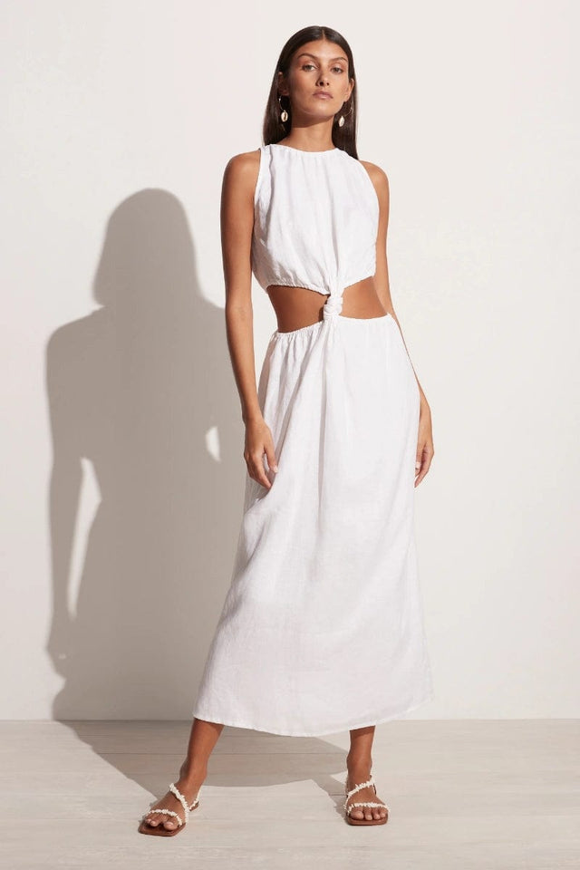 Zeta Midi Dress White - Final Sale