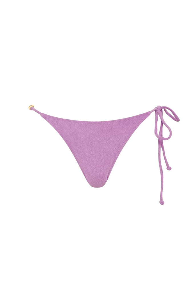 Di Mari Bikini Bottoms Grape Towelling - Faithfull the Brand