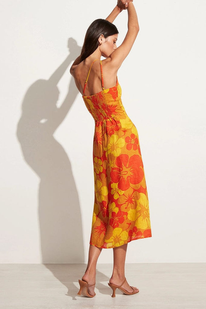 Soko Midi Dress Surfs Up Floral Print Faithfull the Brand