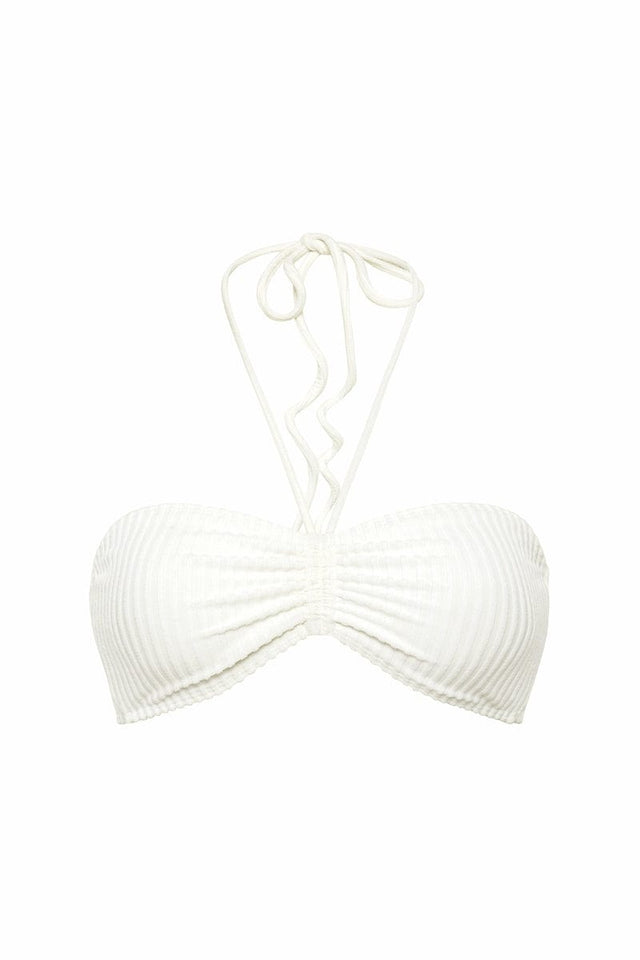 Liu Bikini Top Plain Off White - Final Sale