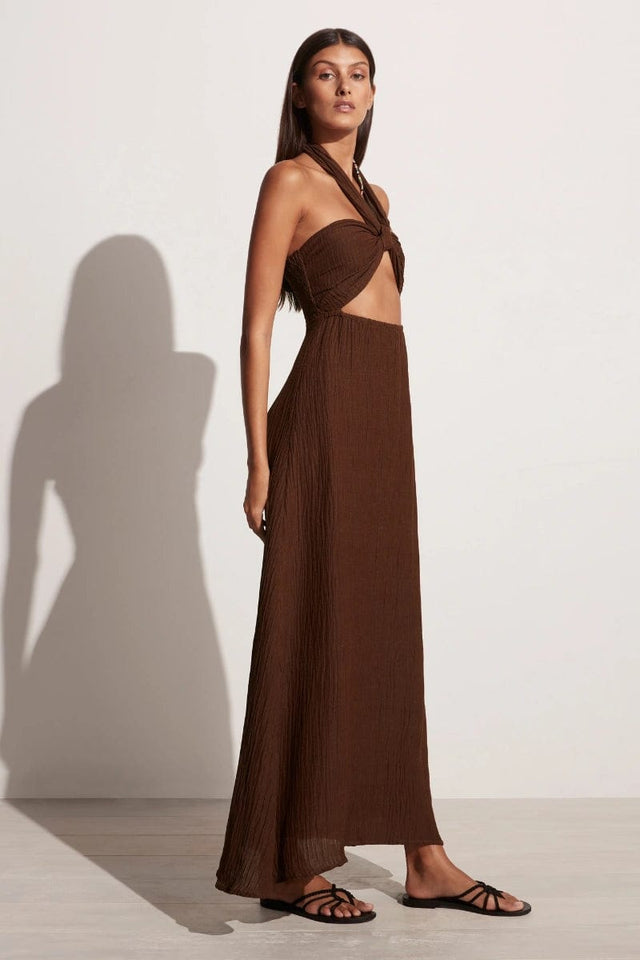 Halona Maxi Dress Chocolate - Final Sale
